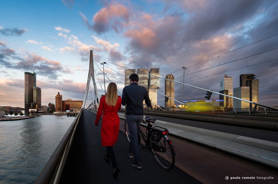 De Erasmusbrug Rotterdam i.o.v. de Rabobank